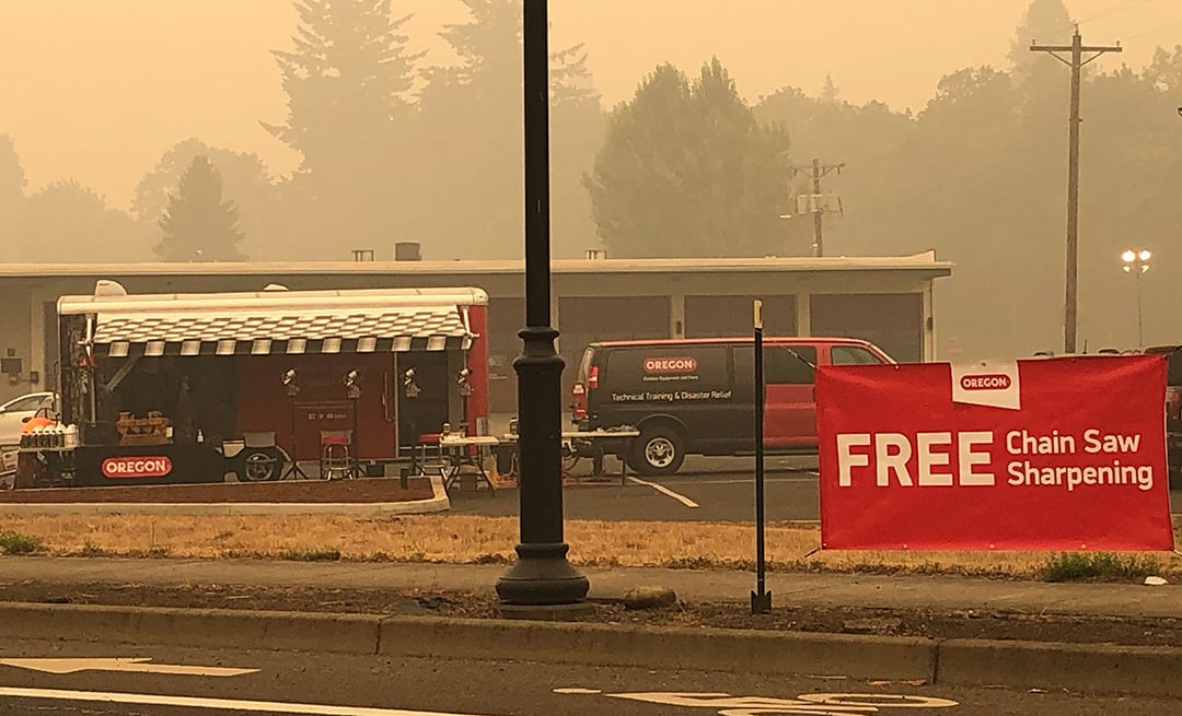 Disaster Response Trailer in Estacada during the 2020 Oregon wildfires